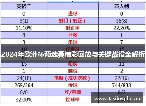 2024年欧洲杯预选赛精彩回放与关键战役全解析