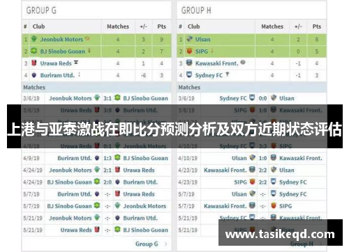 上港与亚泰激战在即比分预测分析及双方近期状态评估